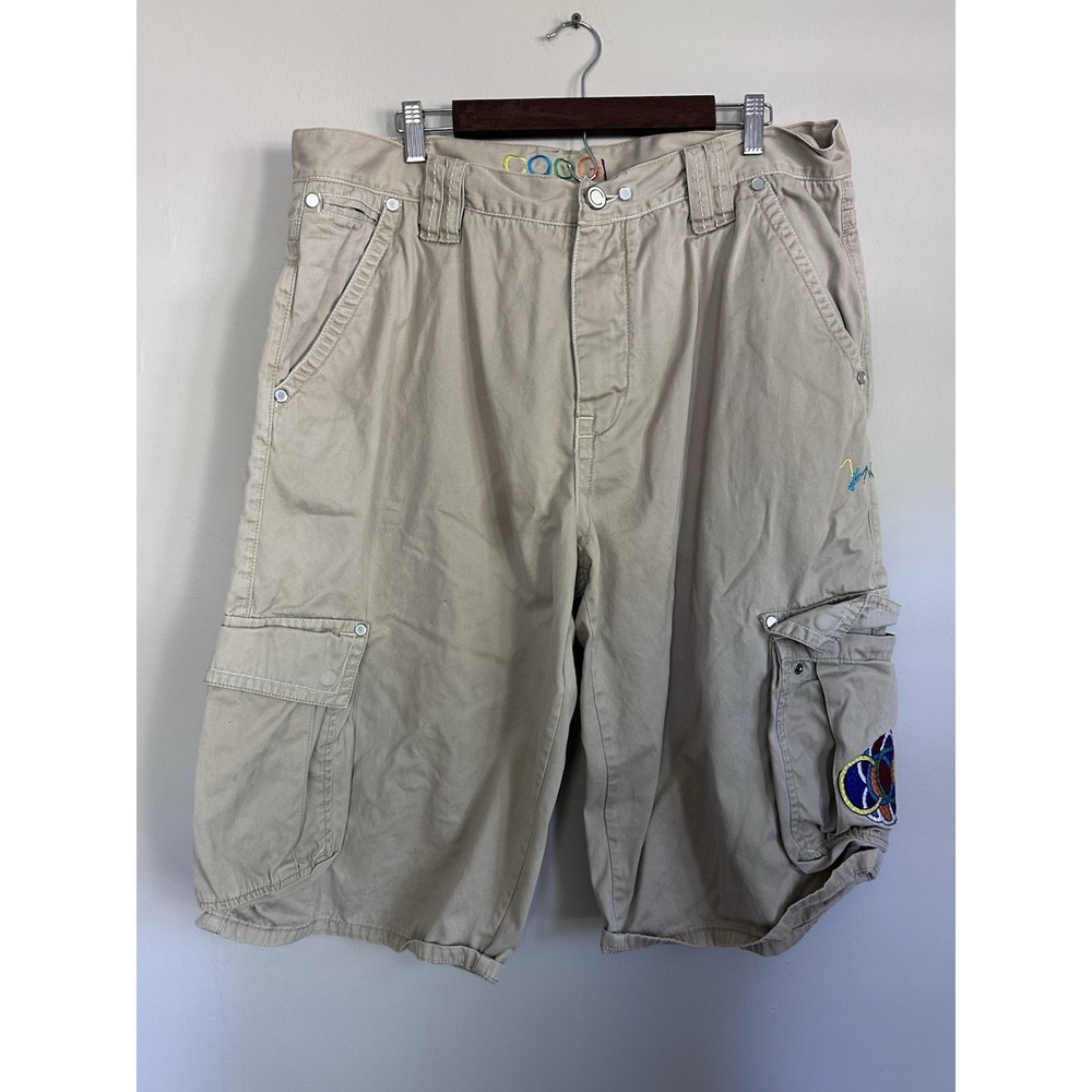 Vintage Y2K Coogi Australia Cargo Shorts Men's 40 Beige Outdoors 100% Cotton VTG